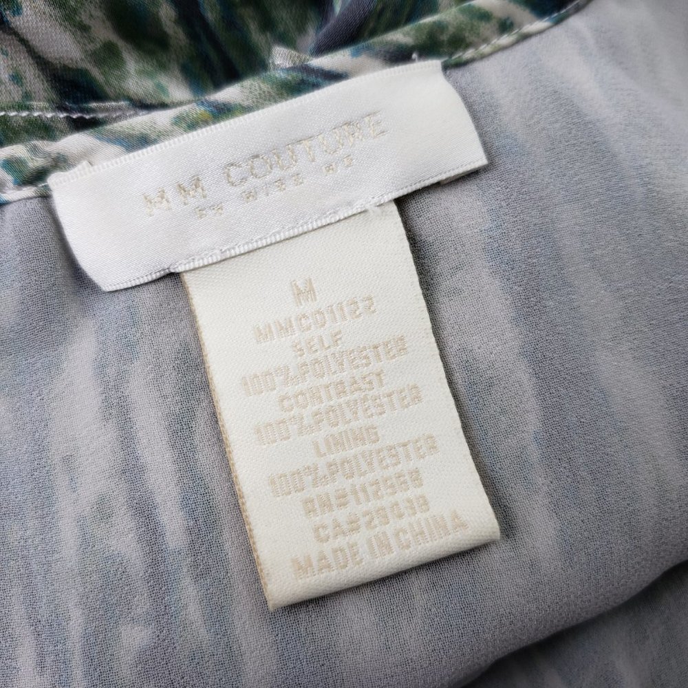 MM COUTURE Med MISS ME Green Ruffled V-Neck Dress - Picture 5 of 8